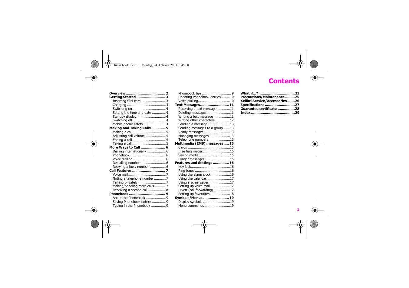 Siemens Xelibri 2 User Manual | Page 2 / 31