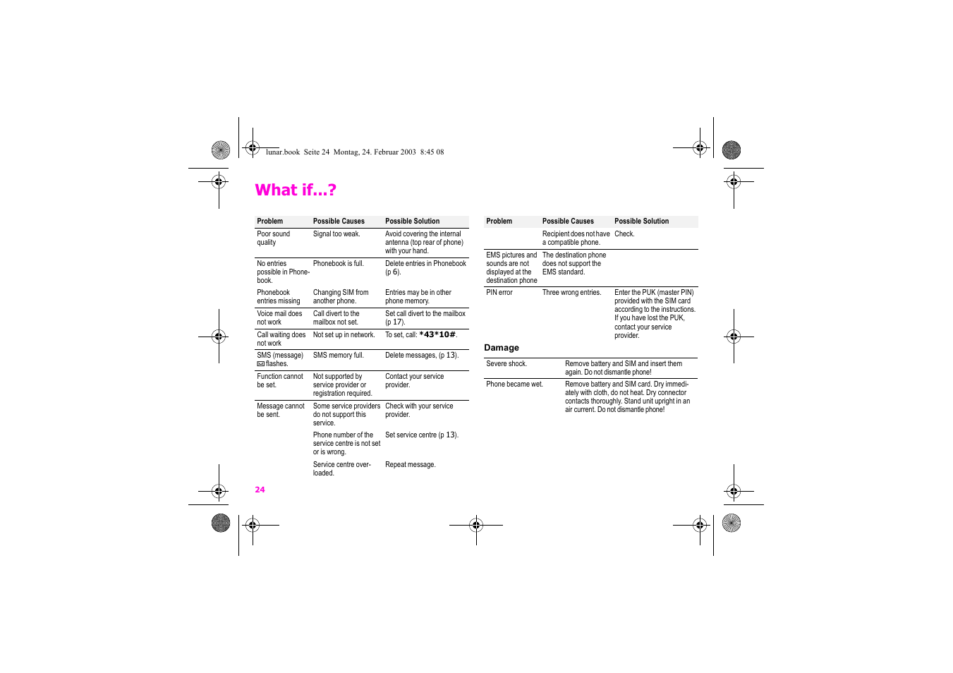 What if | Siemens Xelibri 2 User Manual | Page 25 / 31