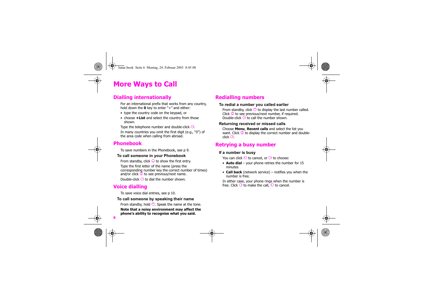 More ways to call | Siemens Xelibri 2 User Manual | Page 7 / 31