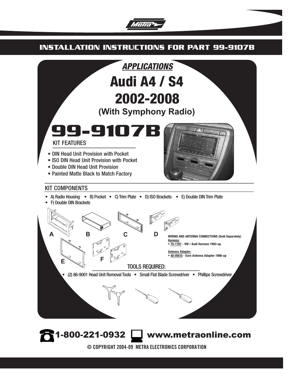 Metra Electronics 99-9107B User Manual | 8 pages