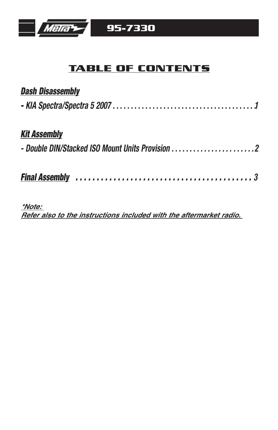 Metra Electronics 95-7330 User Manual | Page 2 / 8