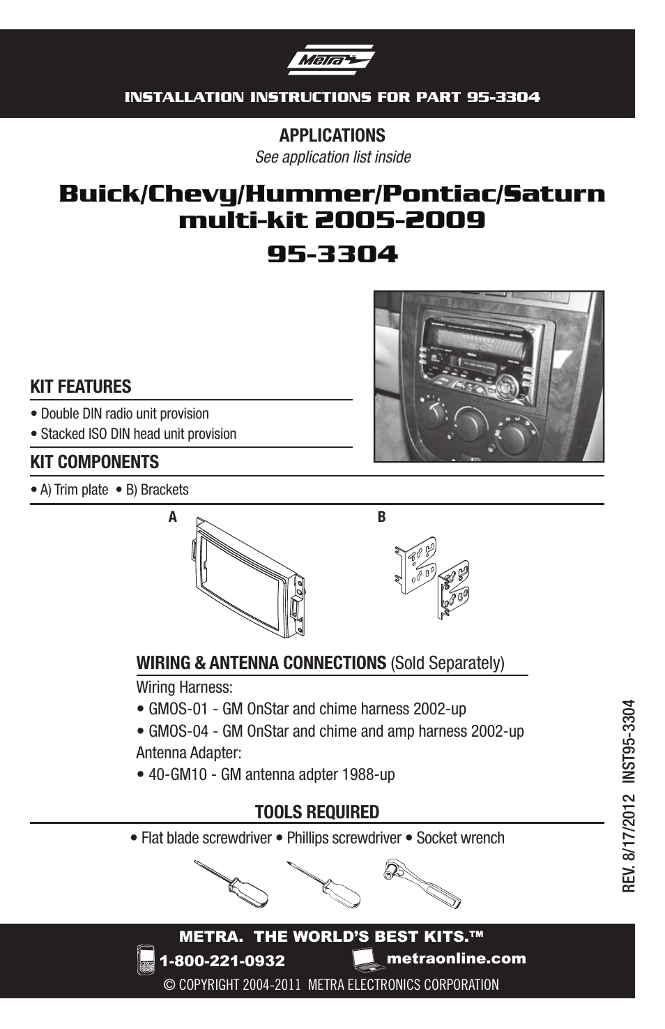 Metra Electronics 95-3304 User Manual | 20 pages