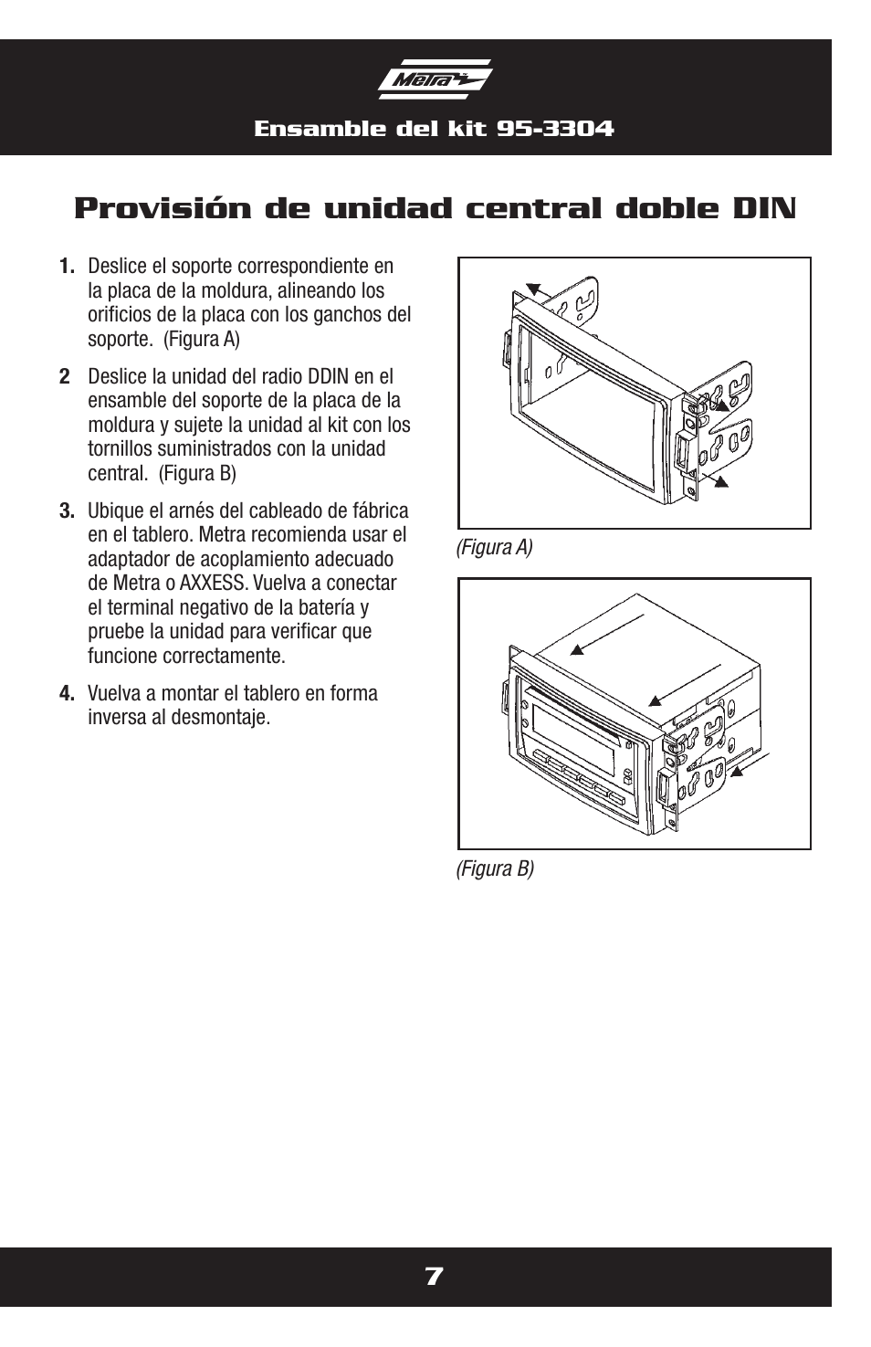 Provisión de unidad central doble din | Metra Electronics 95-3304 User Manual | Page 17 / 20