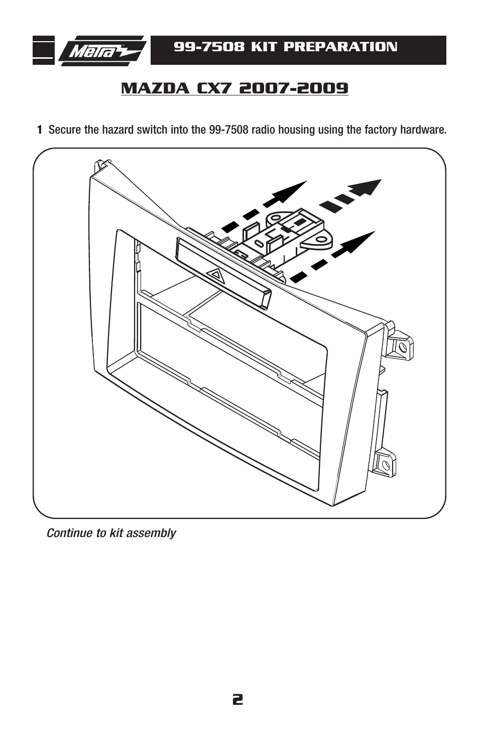 Metra Electronics MAZDA CX7 2007-09 99-7508 User Manual | Page 4 / 12