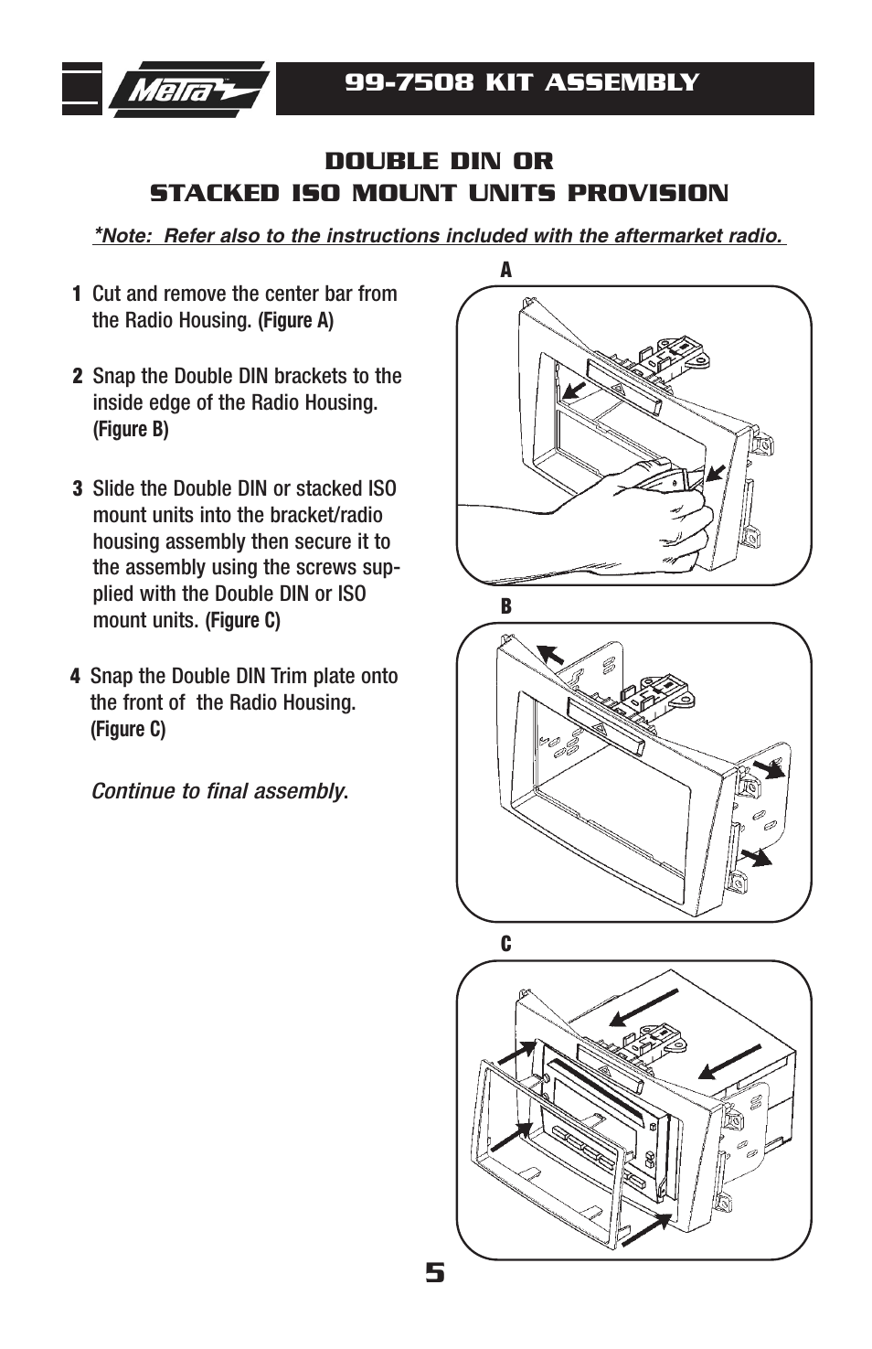 Metra Electronics MAZDA CX7 2007-09 99-7508 User Manual | Page 7 / 12