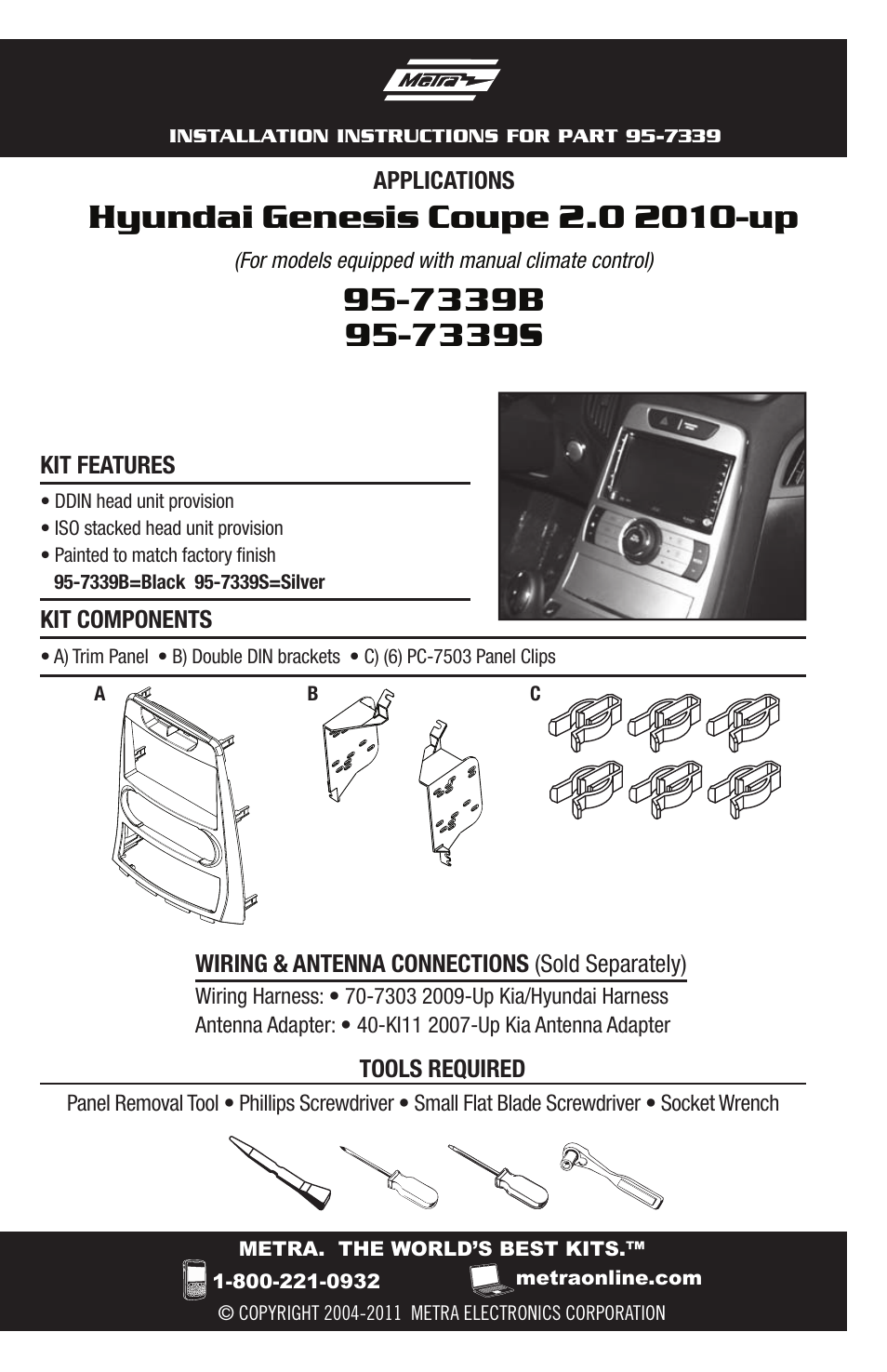 Metra Electronics 95-7339S User Manual | 8 pages