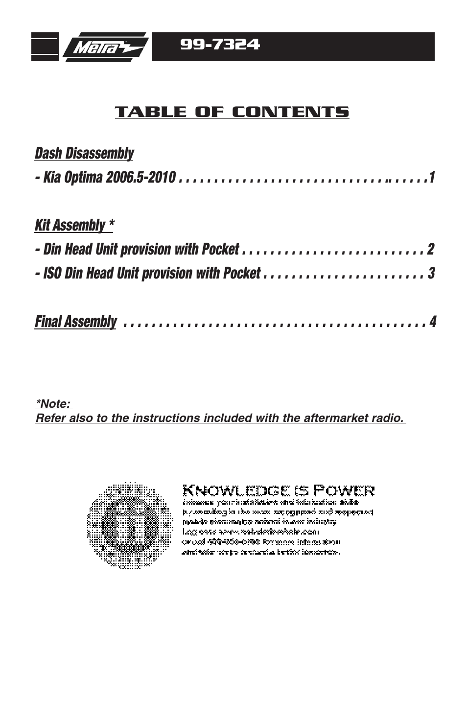 Metra Electronics KIA OPTIMA 99-7324 User Manual | Page 2 / 8