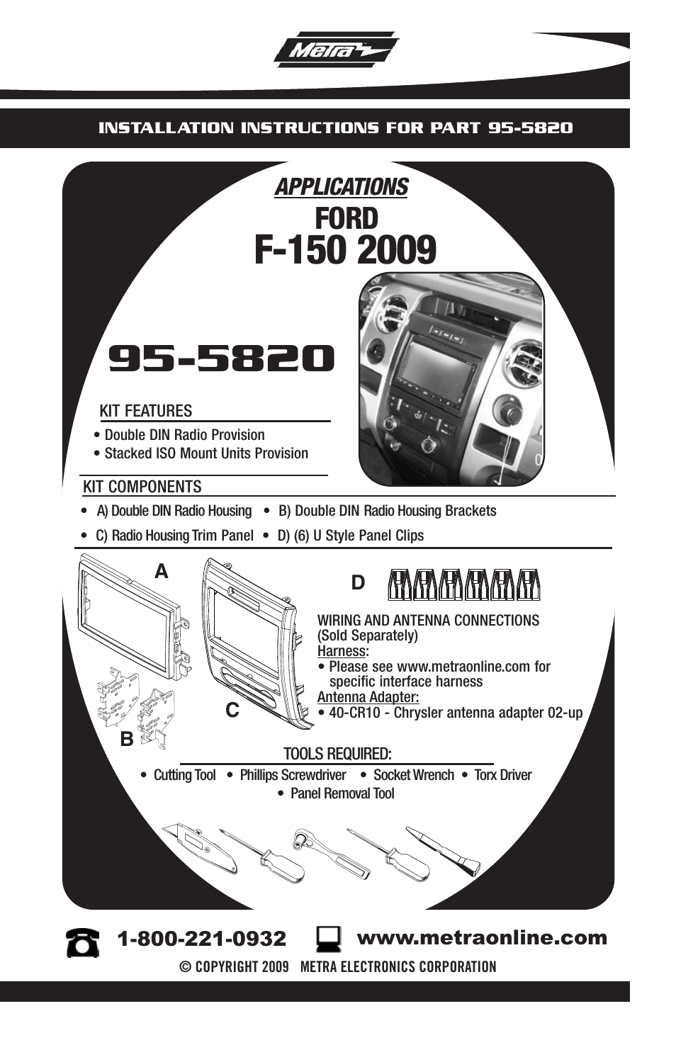 Metra Electronics 95-5820 User Manual | 8 pages