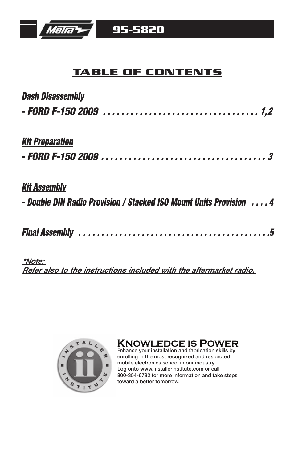 Metra Electronics 95-5820 User Manual | Page 2 / 8