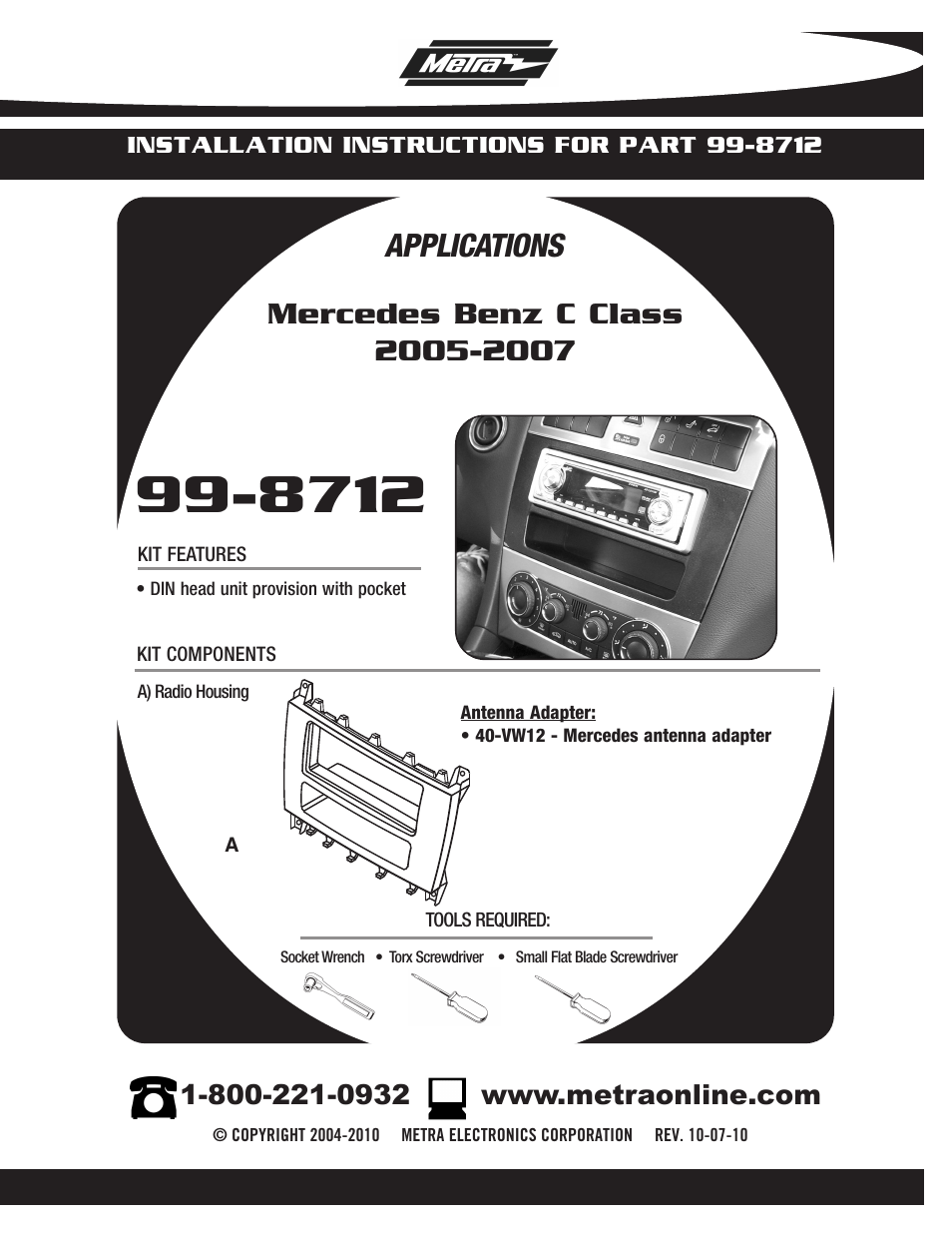 Metra Electronics 99-8712 User Manual | 7 pages