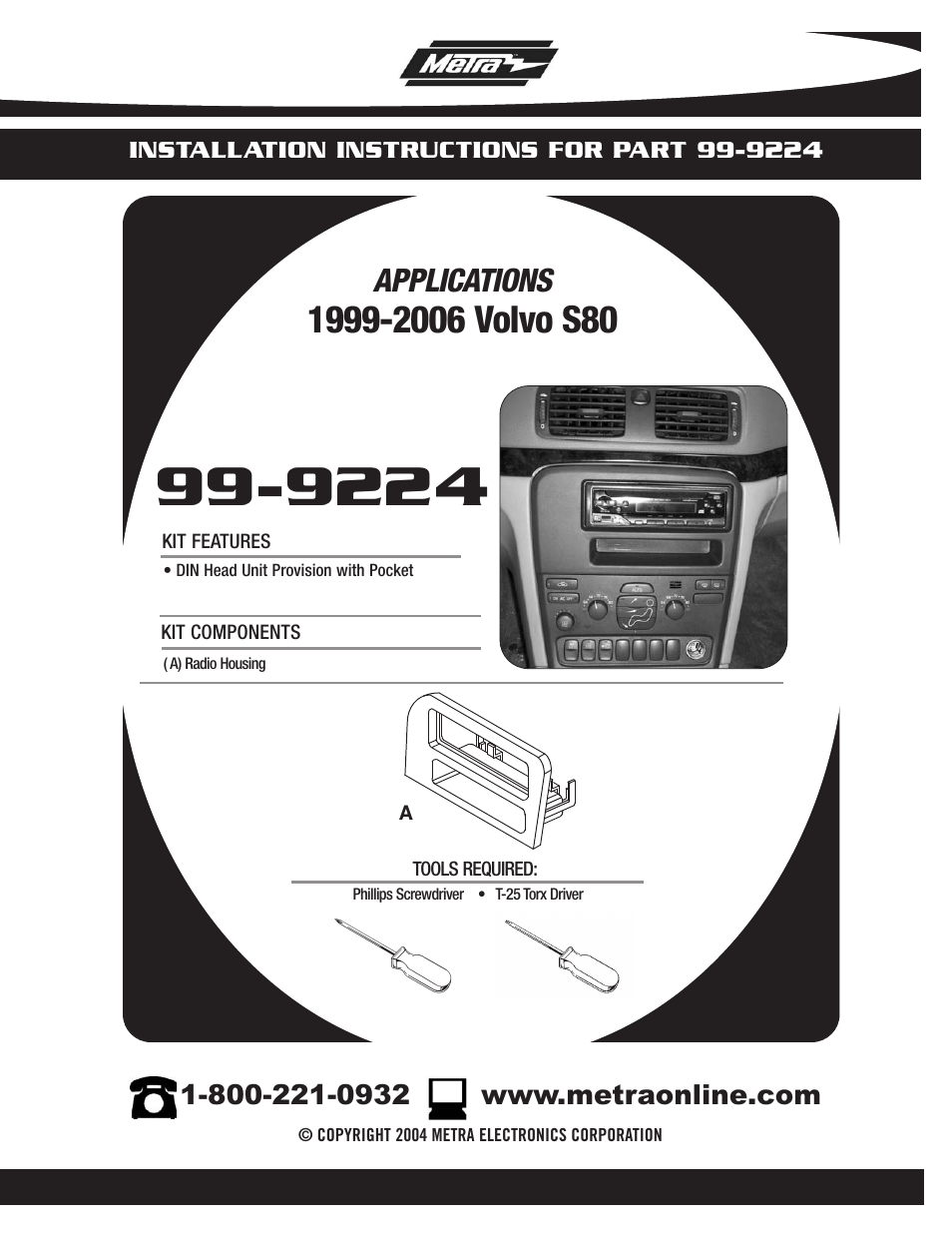 Metra Electronics 99-9224 User Manual | 8 pages