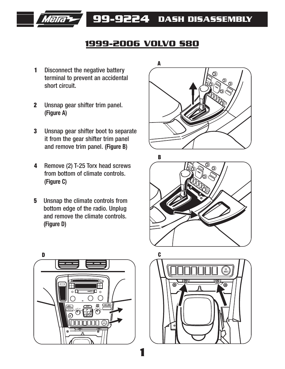 Dash disassembly | Metra Electronics 99-9224 User Manual | Page 3 / 8