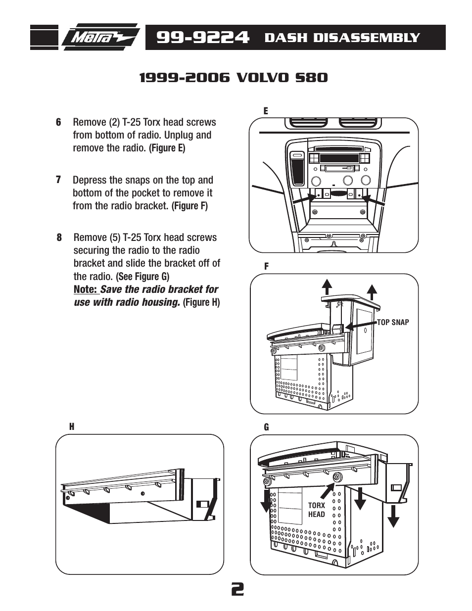 Dash disassembly | Metra Electronics 99-9224 User Manual | Page 4 / 8