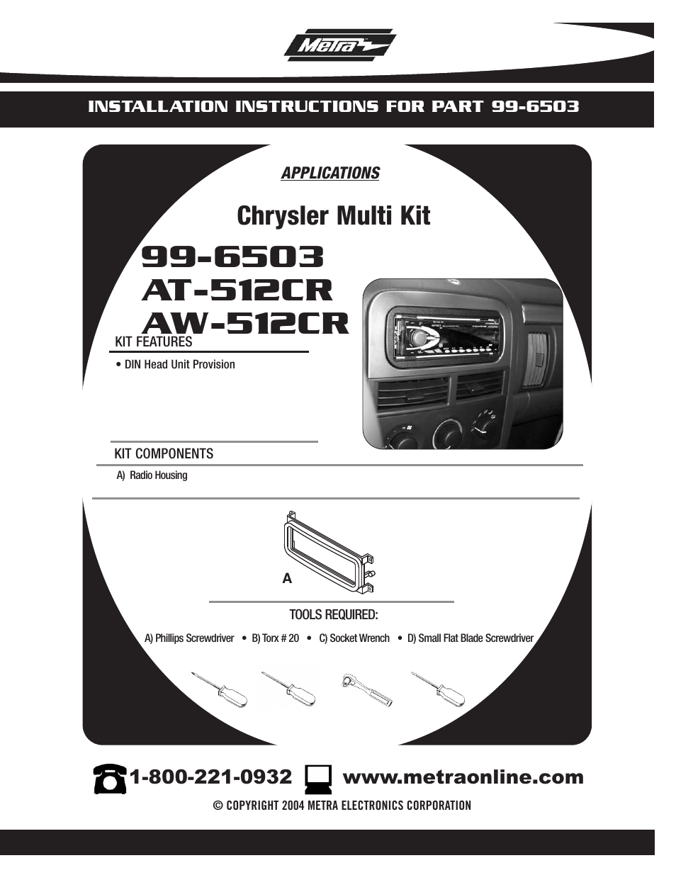 Metra Electronics AW-512CR User Manual | 20 pages