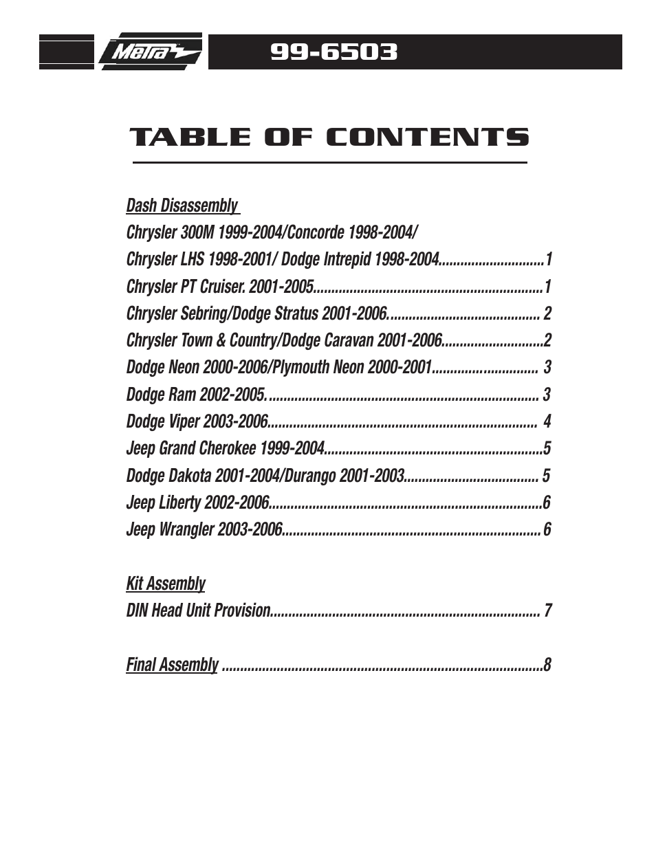 Metra Electronics AW-512CR User Manual | Page 2 / 20