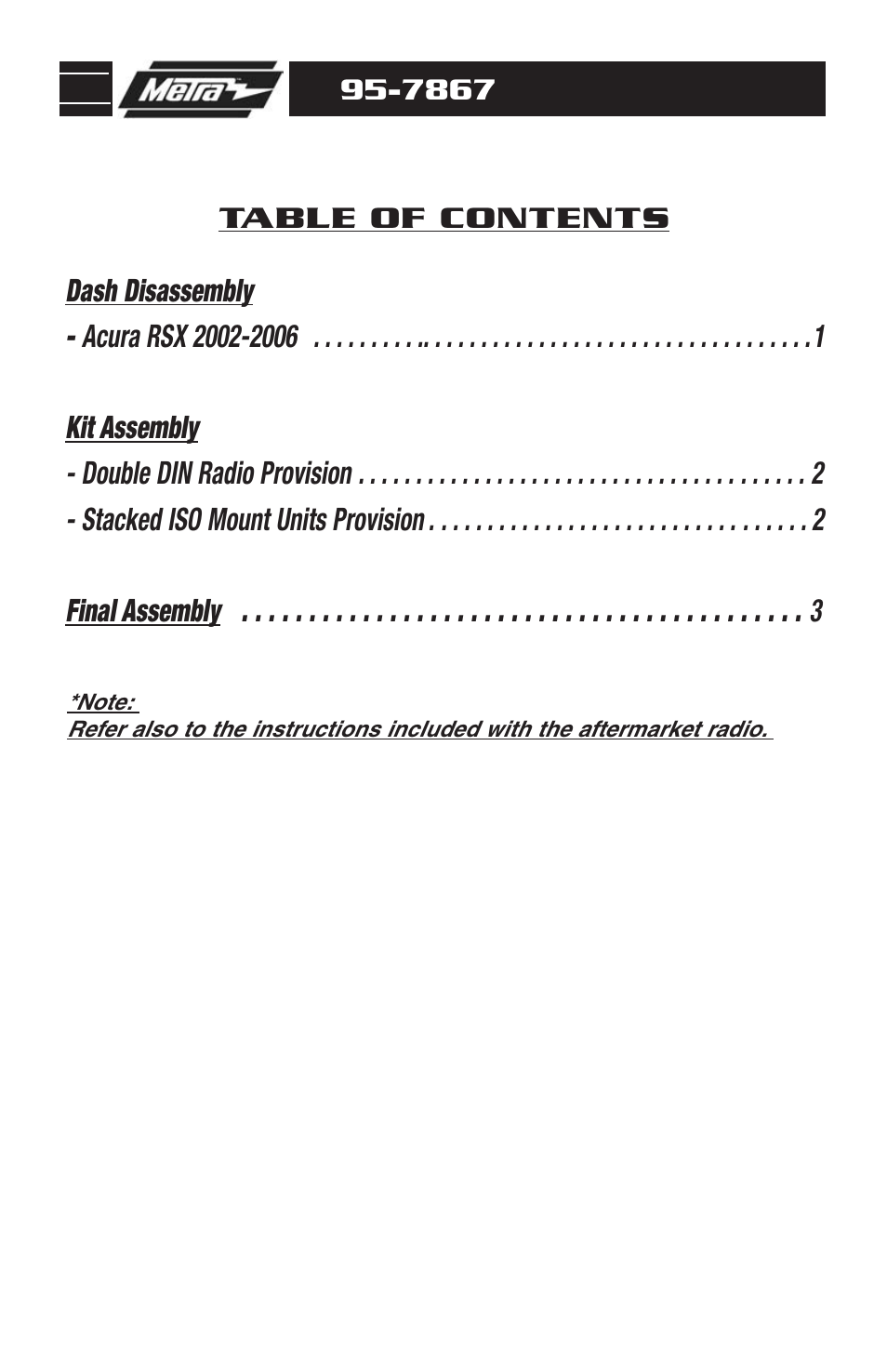 Metra Electronics 95-7867 User Manual | Page 2 / 8