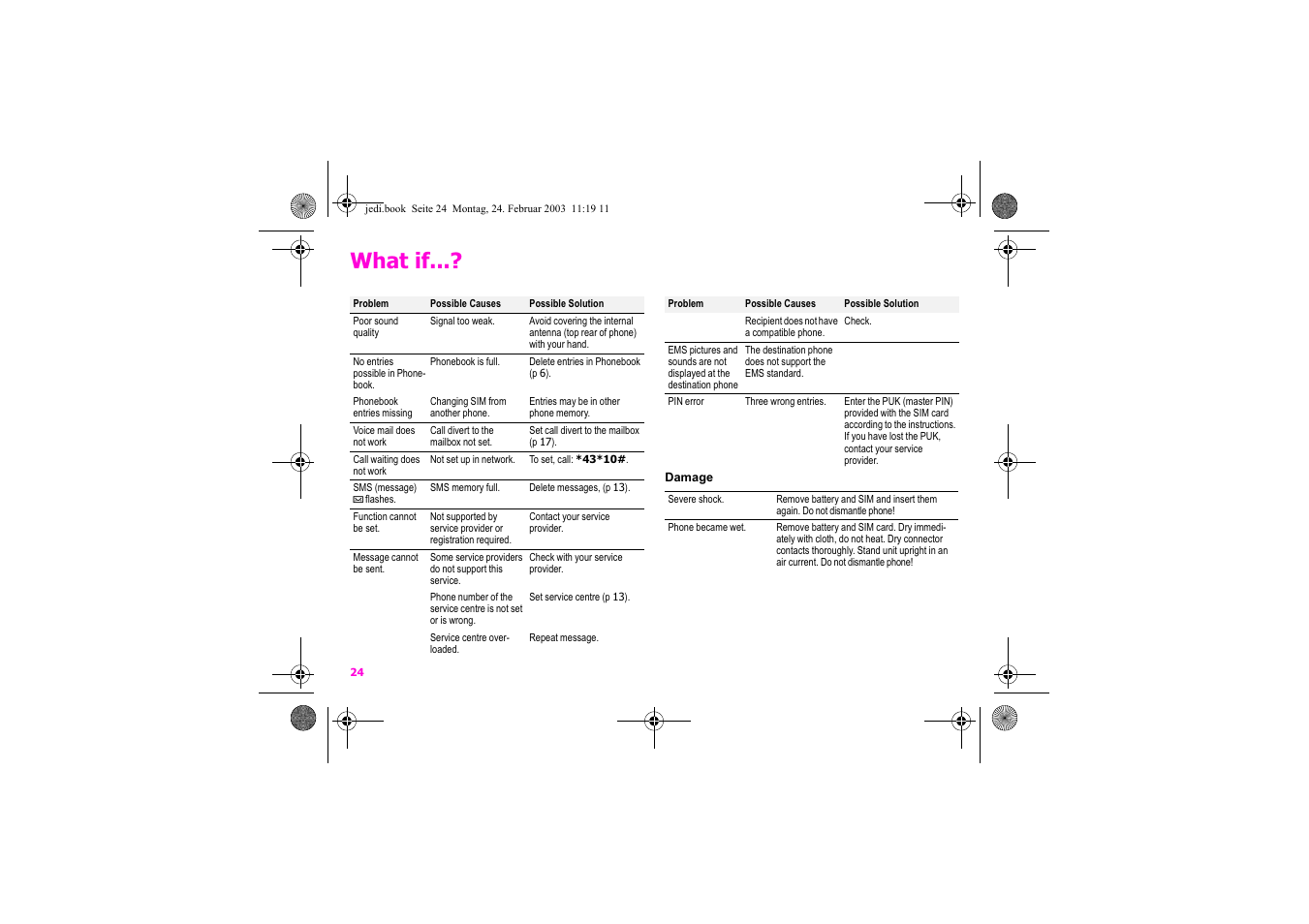 What if | Siemens Xelibri 4 User Manual | Page 25 / 31