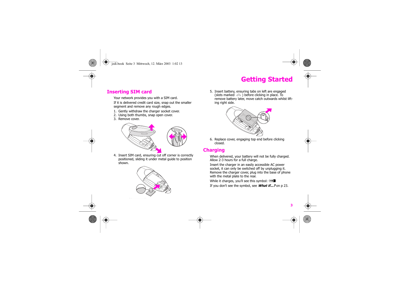 Getting started | Siemens Xelibri 4 User Manual | Page 4 / 31