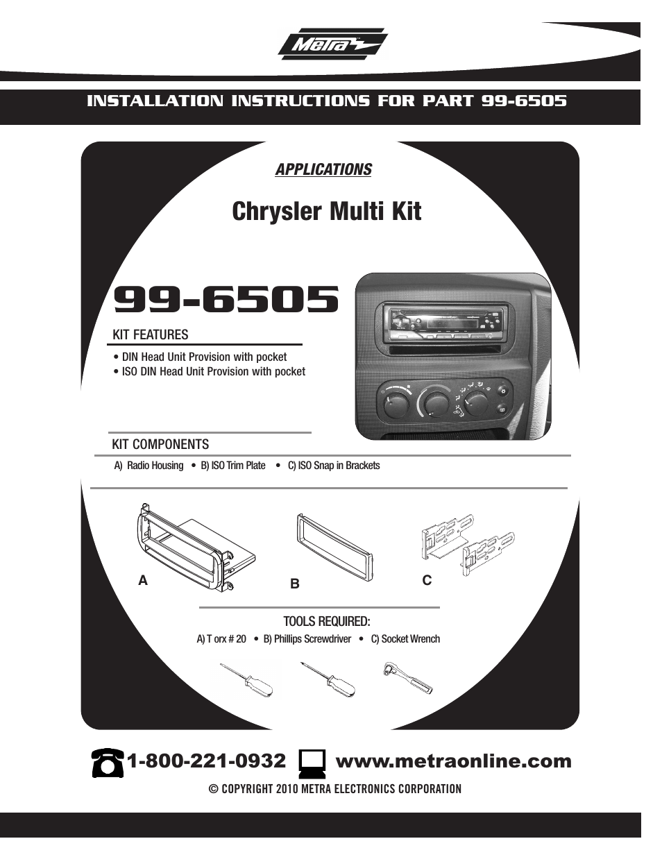 Metra Electronics 99-6505 User Manual | 12 pages