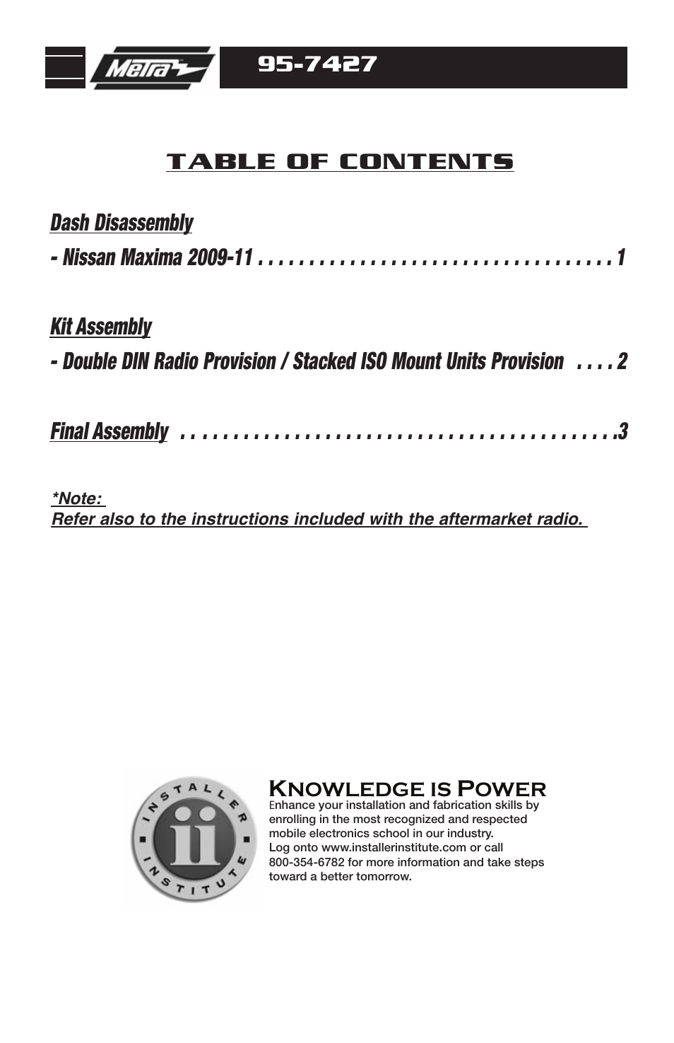 Metra Electronics 95-7427G User Manual | Page 2 / 8