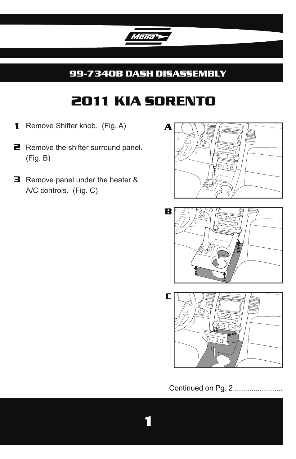 2011 kia sorento | Metra Electronics 99-7340B User Manual | Page 3 / 8