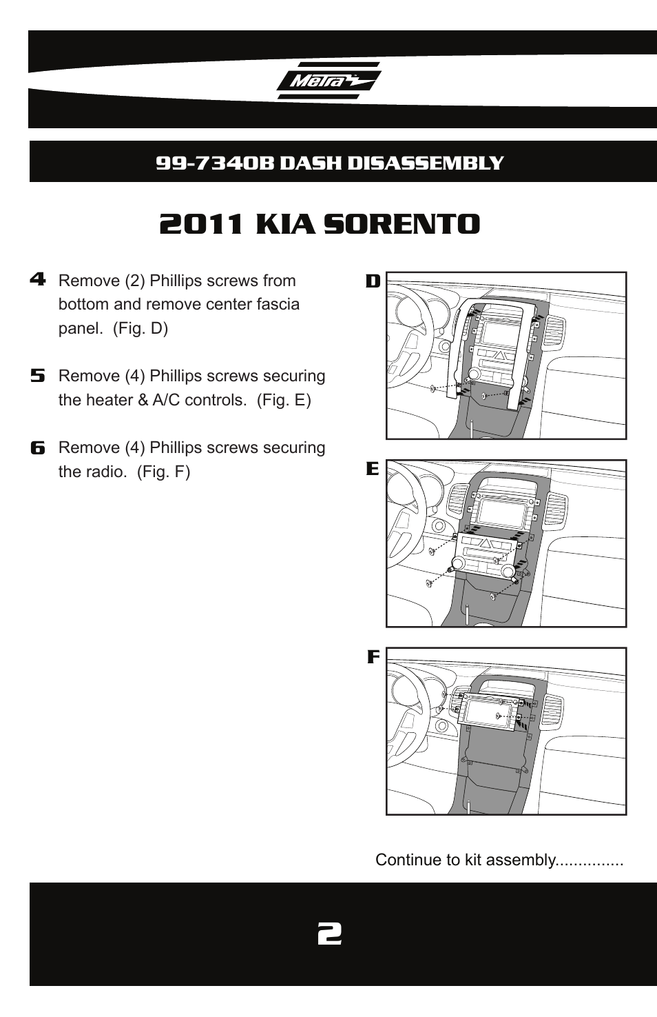 2011 kia sorento | Metra Electronics 99-7340B User Manual | Page 4 / 8