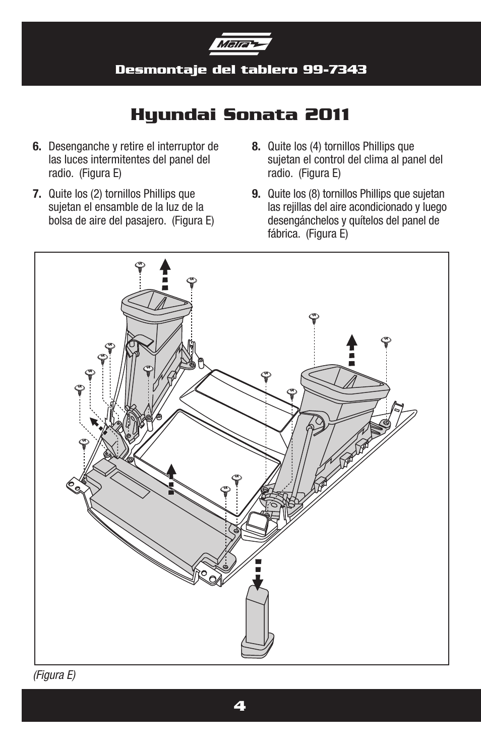 Hyundai sonata 2011 | Metra Electronics 99-7343 User Manual | Page 12 / 16