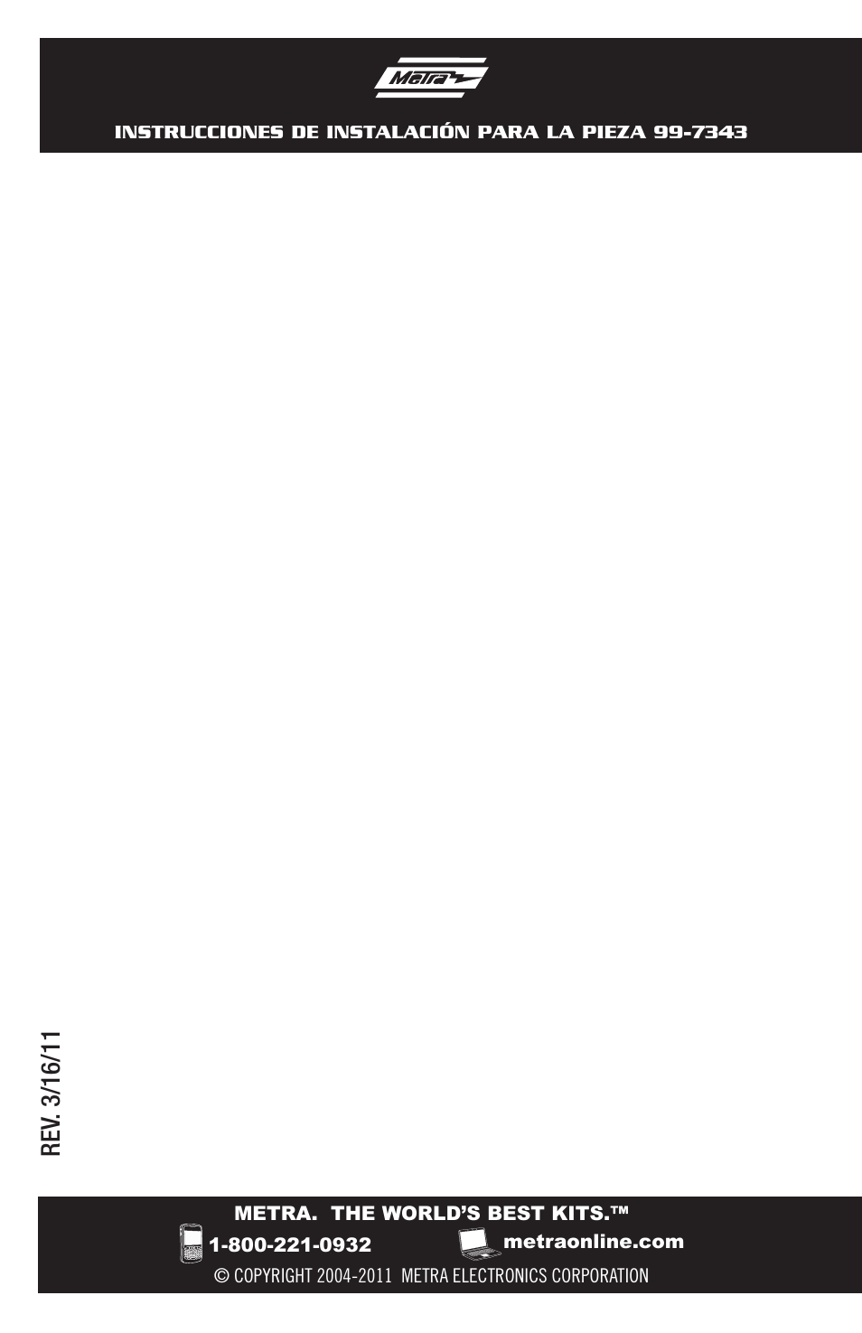 Metra Electronics 99-7343 User Manual | Page 16 / 16