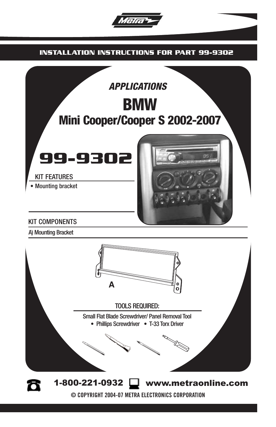 Metra Electronics 99-9302 User Manual | 8 pages