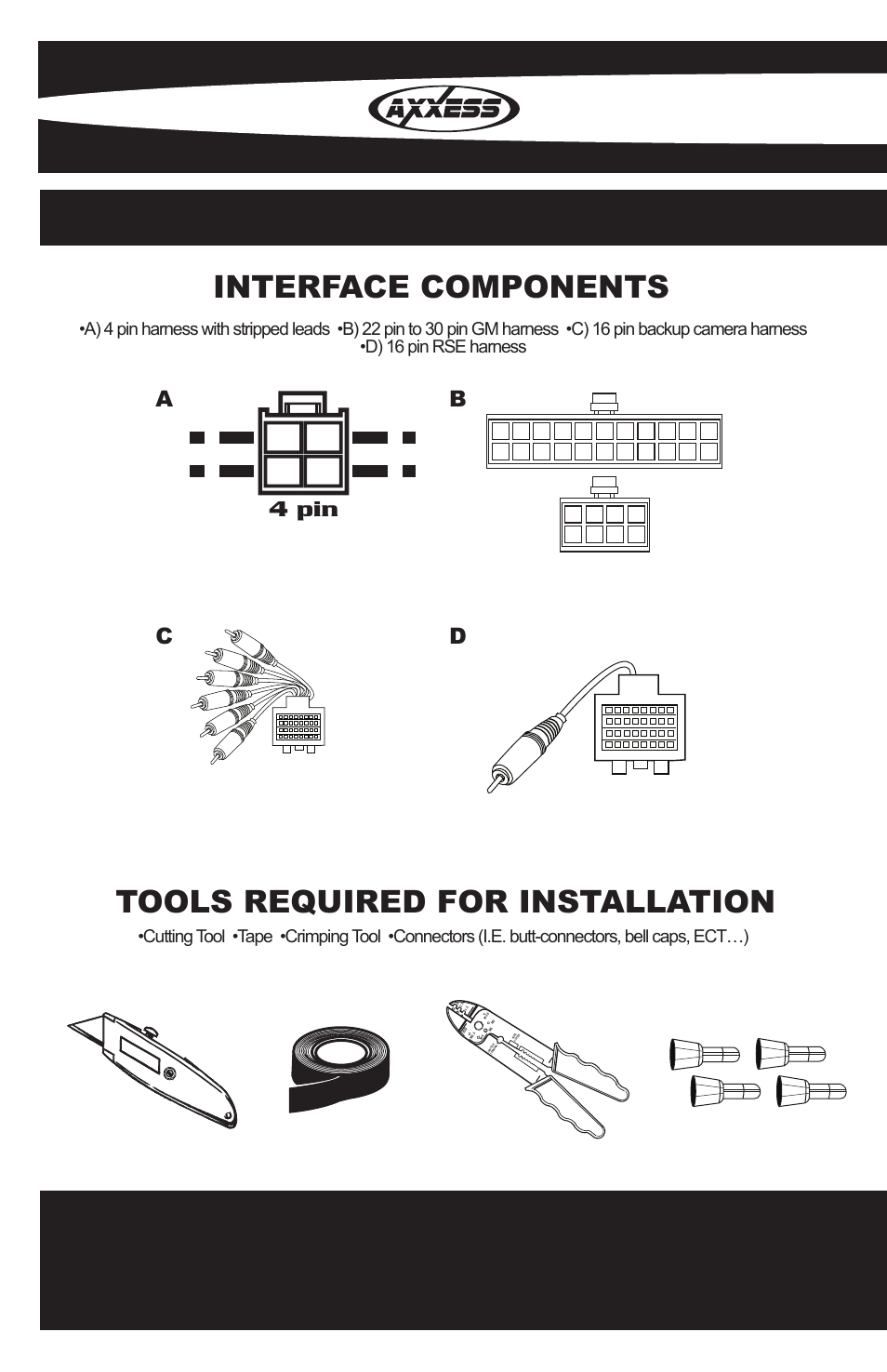 4 pin, Ac b d | Metra Electronics GMLAN29-100 User Manual | Page 2 / 8