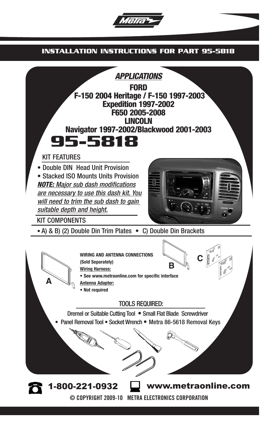 Metra Electronics 95-5818 User Manual | 8 pages