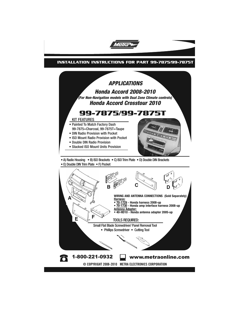 Metra Electronics 99-7875T User Manual | 12 pages