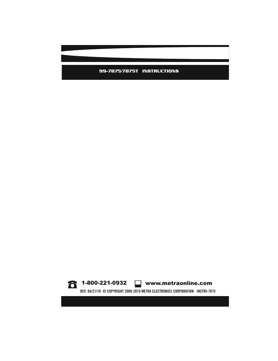 Metra Electronics 99-7875T User Manual | Page 12 / 12