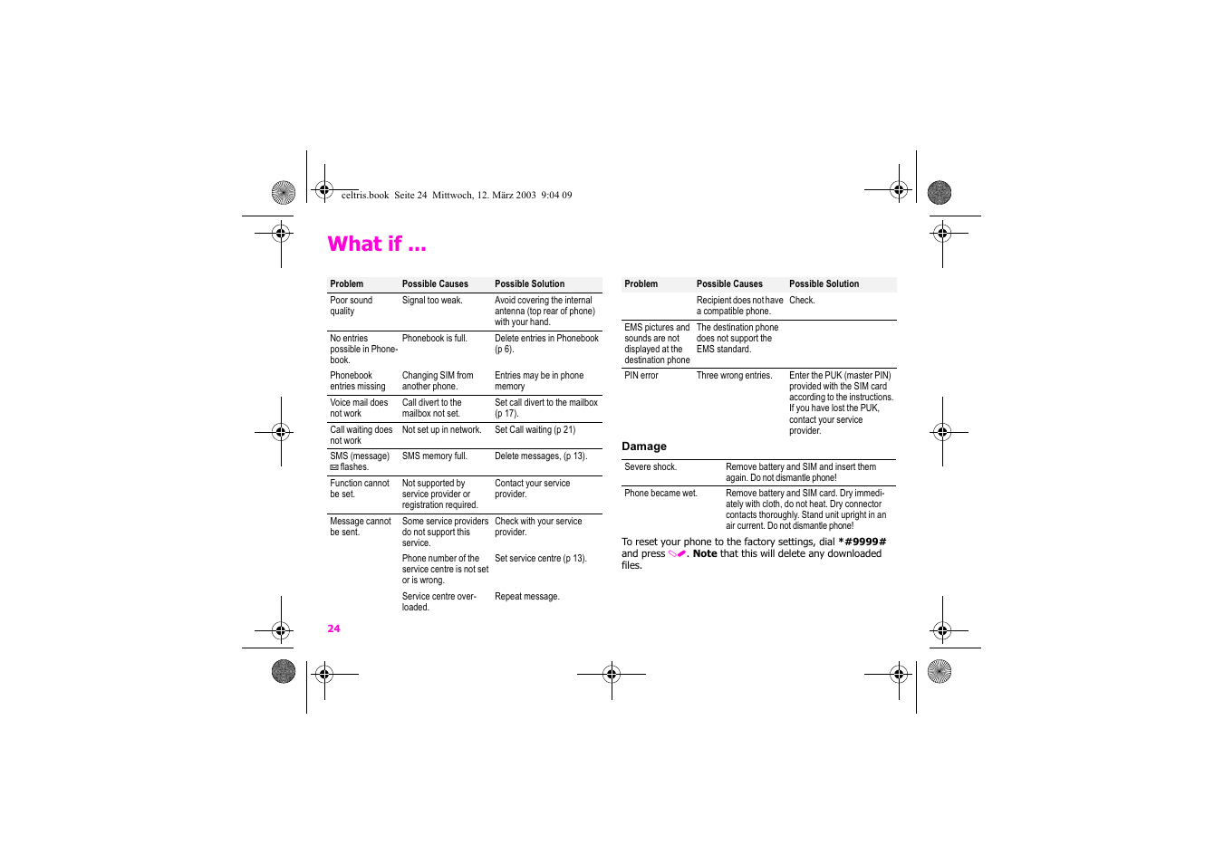 What if | Siemens Xelibri 1 User Manual | Page 25 / 31