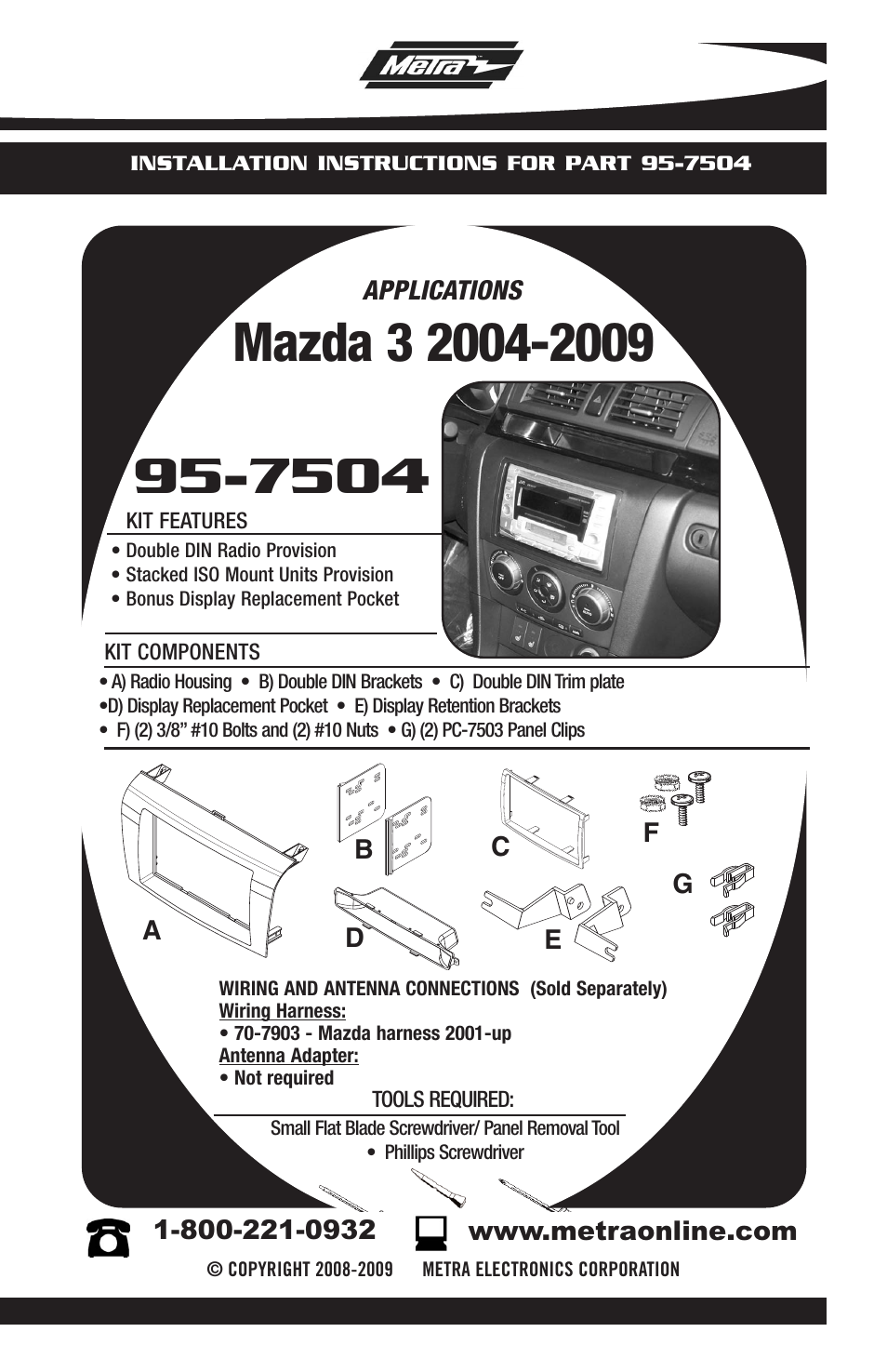 Metra Electronics 95-7504 User Manual | 8 pages