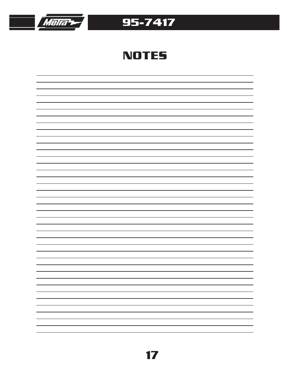 Metra Electronics 95-7417 User Manual | Page 19 / 20