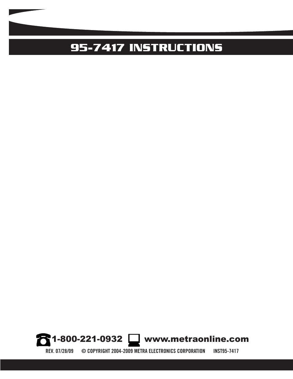 7417 instructions | Metra Electronics 95-7417 User Manual | Page 20 / 20