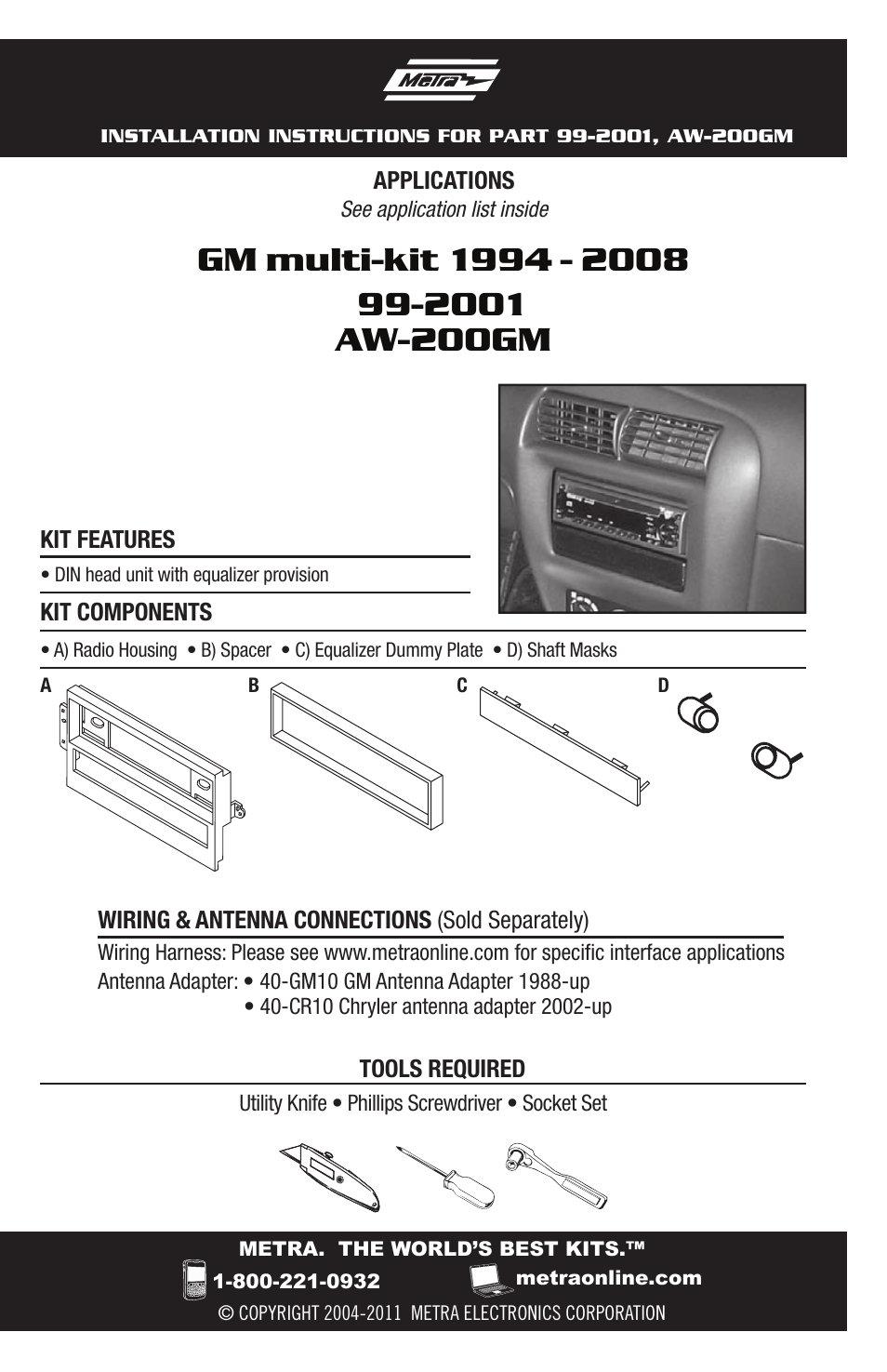 Metra Electronics AW-200GM User Manual | 36 pages