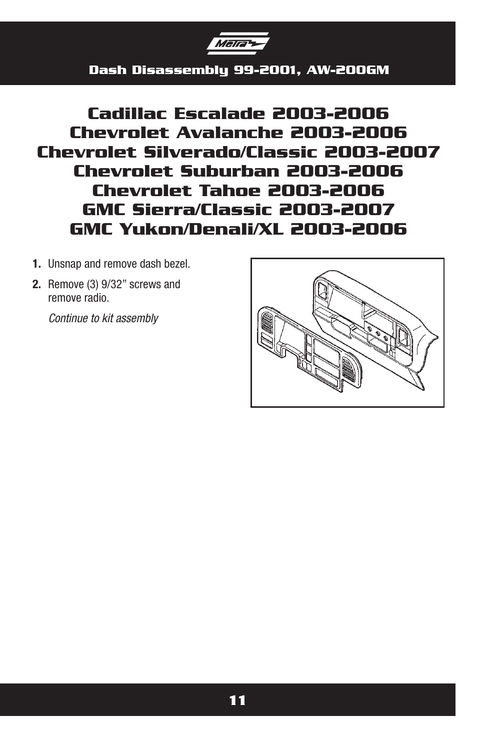 Metra Electronics AW-200GM User Manual | Page 11 / 36