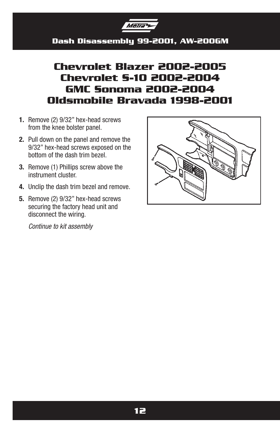 Metra Electronics AW-200GM User Manual | Page 12 / 36