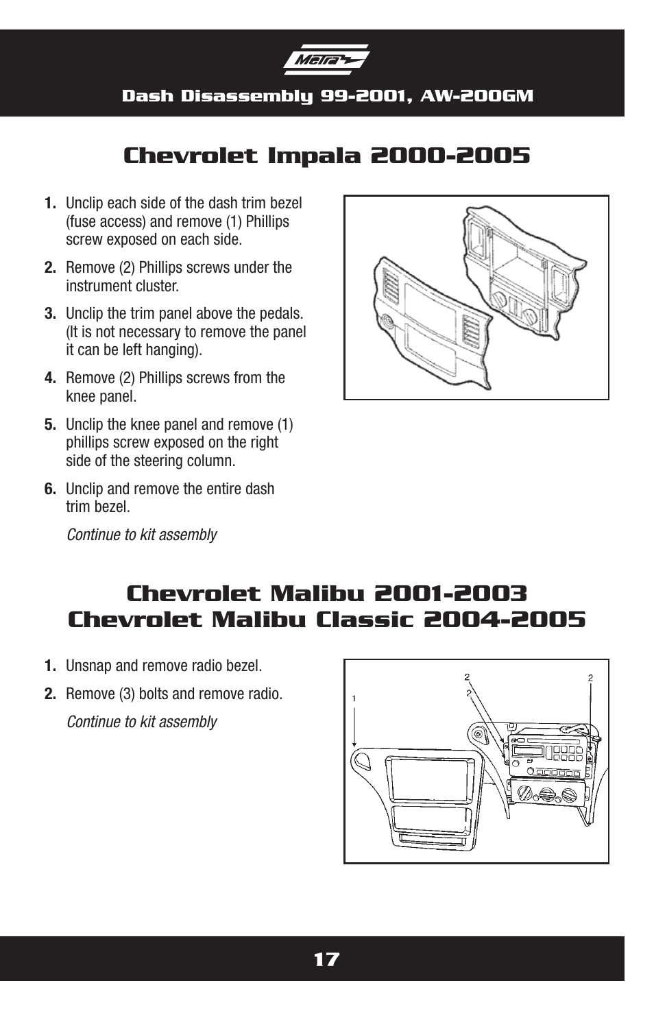 Metra Electronics AW-200GM User Manual | Page 17 / 36