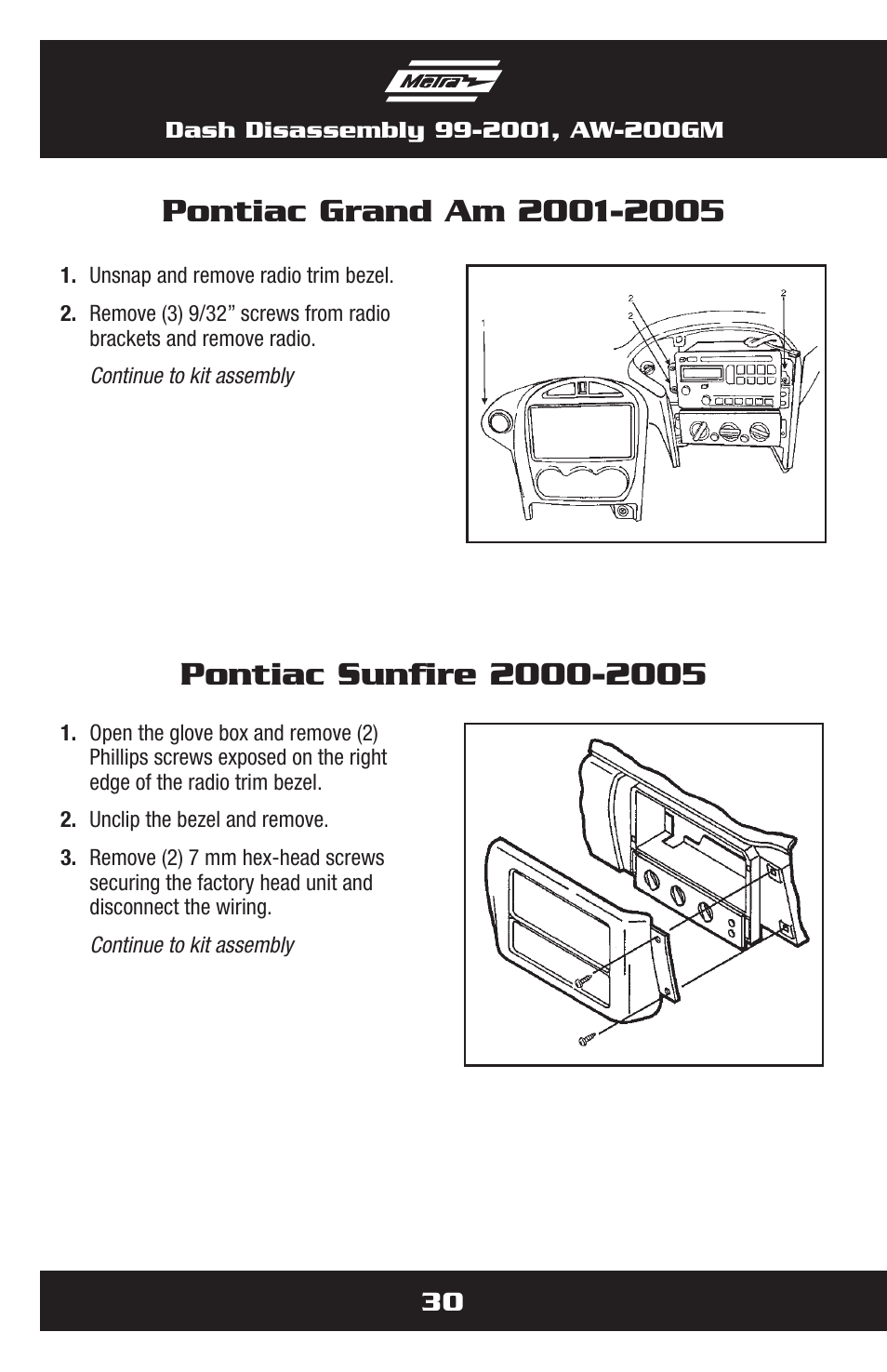 Metra Electronics AW-200GM User Manual | Page 30 / 36