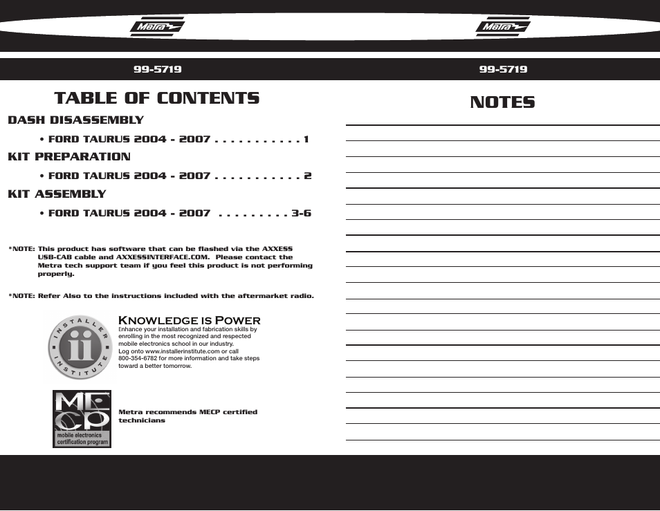 Metra Electronics 99-5719 User Manual | Page 2 / 6