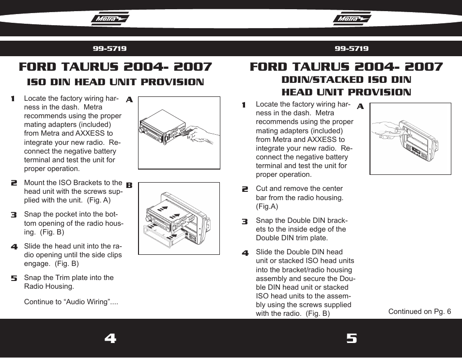 Metra Electronics 99-5719 User Manual | Page 6 / 6