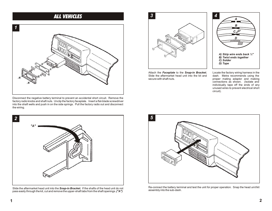 All vehicles | Metra Electronics KIT FEATURES 99-9123 User Manual | Page 2 / 2