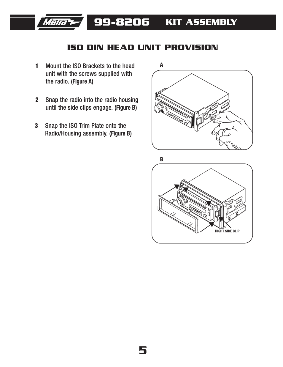 Iso din head unit provision | Metra Electronics 99-8206 User Manual | Page 7 / 8