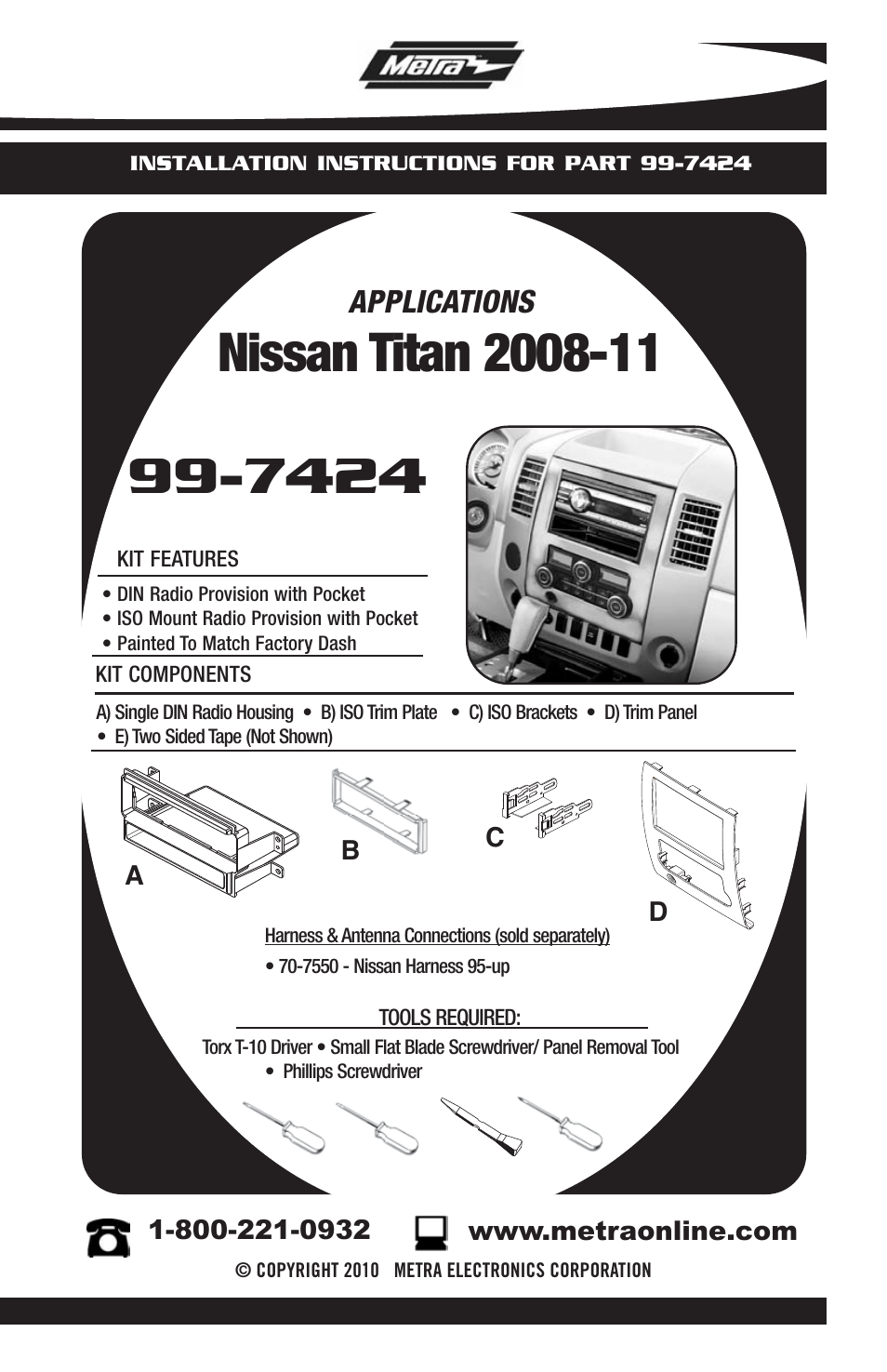 Metra Electronics 99-7424 User Manual | 8 pages