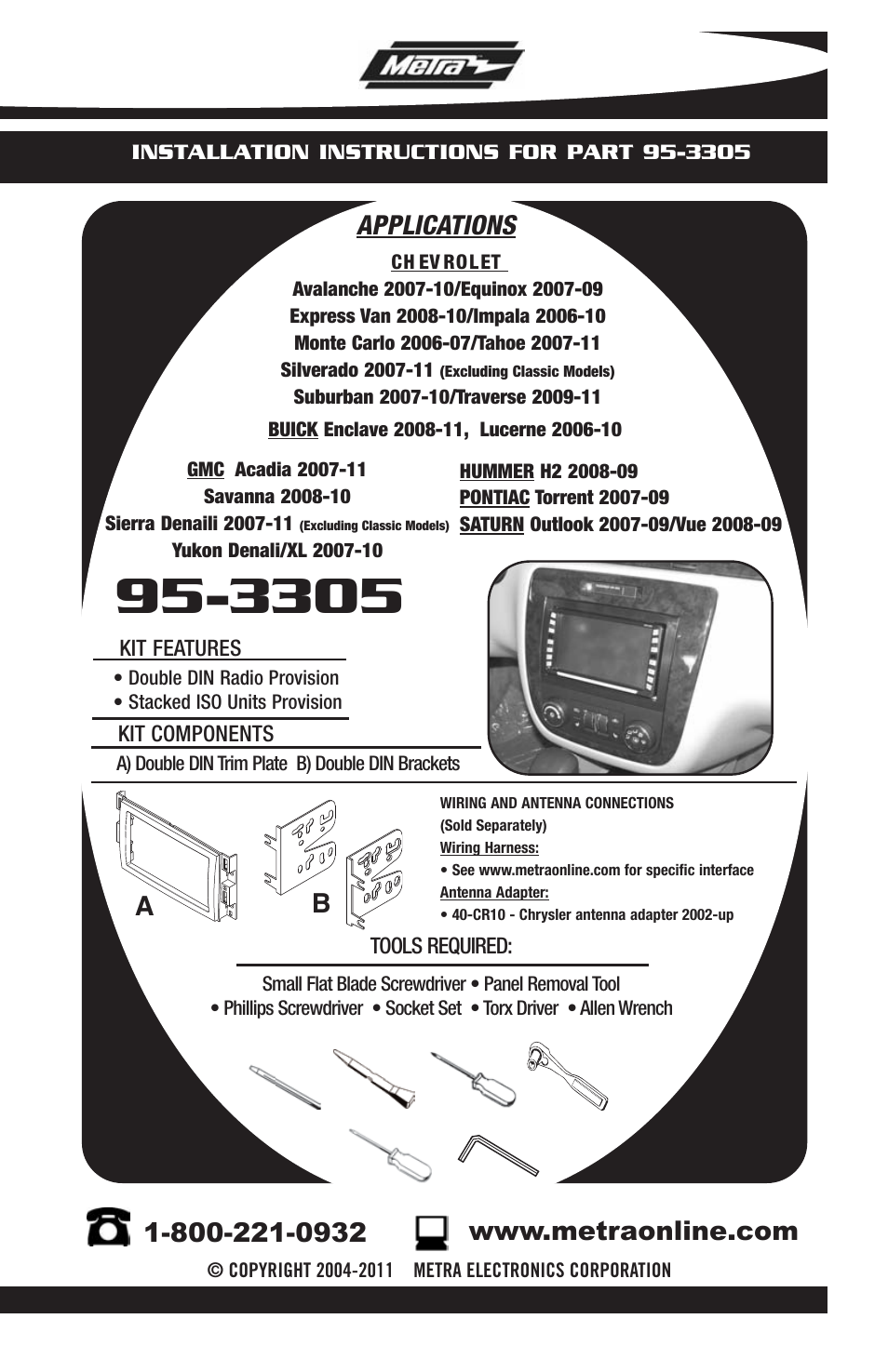 Metra Electronics 95-3305 User Manual | 24 pages