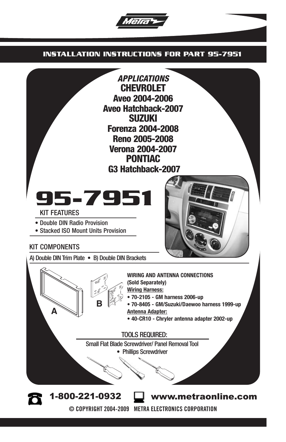 Metra Electronics 95-7951 User Manual | 8 pages