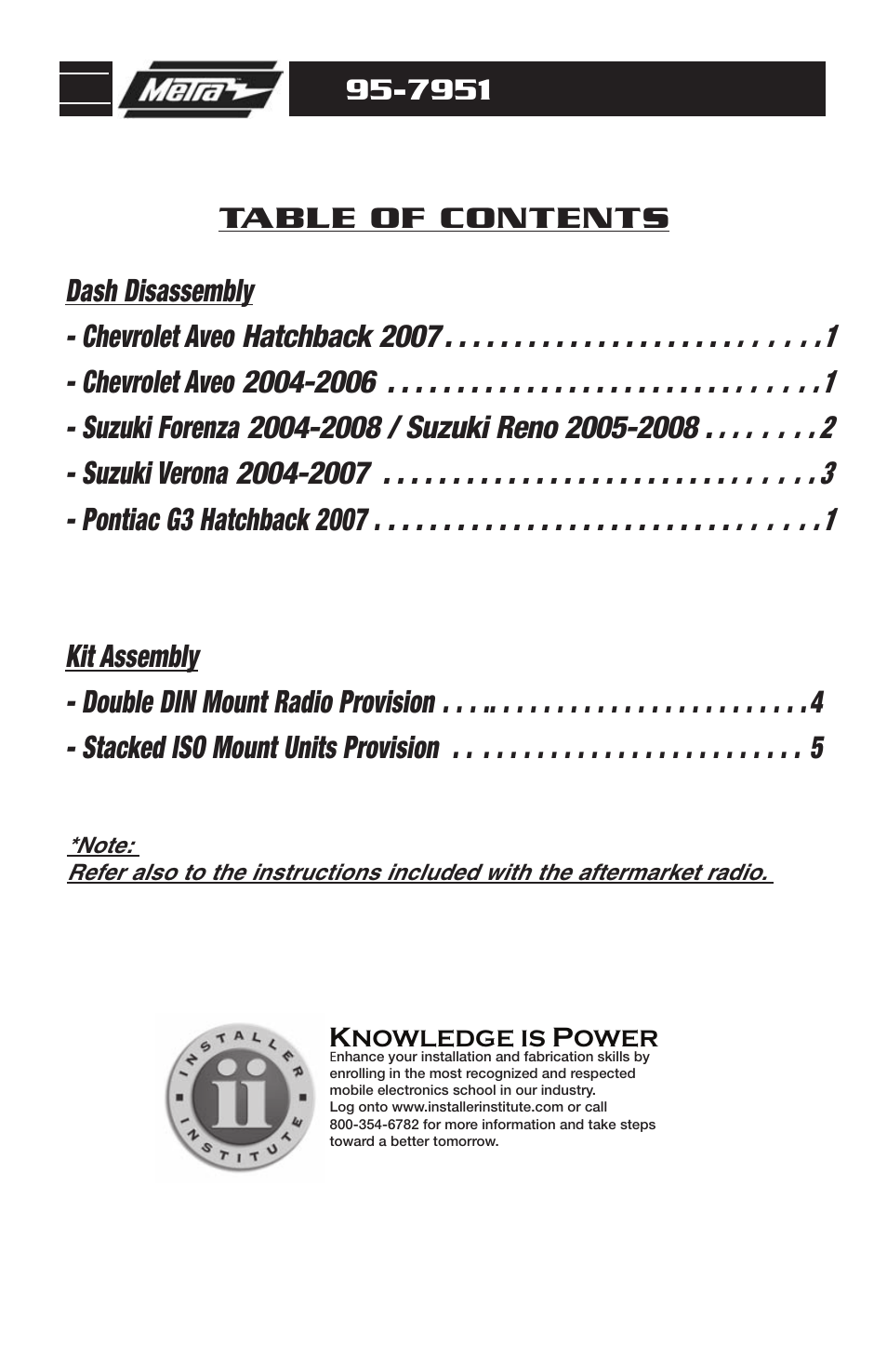 Metra Electronics 95-7951 User Manual | Page 2 / 8